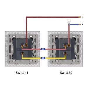 Schema conexiuni electrice intrerupator cap scara negru