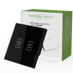 Intrerupator Touch Techstar® TG02, Sticla Securizata, Design Modern, Iluminare LED, 2 Faze, Negru - Img 8
