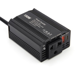 Convertor portabil cu iesiri USB pentru incarcare rapida si racire laterala