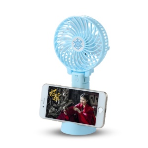 Mini Ventilator Techstar®, Alimentare USB si Acumulator 18650, 3 Viteze, 4.5W, Albastru - Img 6