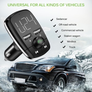 Modulator FM Auto Wireless T50 Car Kit Bluetooth MP3 Player Dual Usb Port - Img 3