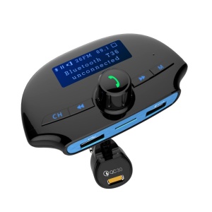 Modulator FM Techstar® T36, Wireless, Bluetooth 3.0, Microfon Integrat, Quick Charge 3.0, Afisare Voltaj, Slot MicroSD - Img 2