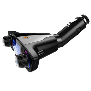 Modulator Transmitator FM Auto Techstar®, BT-06 Bluetooth 5.0, MP3 Player cu dublu USB, MicroSD si Jack 3.5mm - Img 2