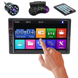 MP5 Player Techstar® 7032, 2DIN, Camera Marsarier, Ecran HD Touch 7", Comenzi Volan, Telecomanda, MirrorLink, Bluetooth 4.2 - Img 2