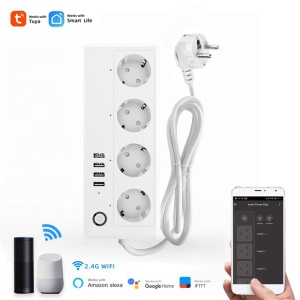 Prelungitor Priza Smart Techstar® A26, Wireless 2,4GHz, Smart Home, 4 Prize Individuale, 4 USB, Google Home, Amazon Echo, Alexa - Img 13