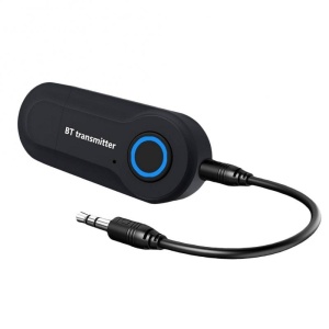adaptor audio bluetooth Techstar T12 5.0 cu microfon AUX 3.5mm negru