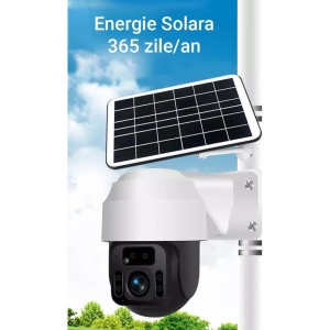 Resigilat Camera de Supraveghere PTZ Techstar® LS07, Acumulator 1200mAh, Panou Fotovoltaic cu Incarcare Solara, Control PTZ, Audio Bidirectional, Detectarea Persoane, ONVIF, P2P, Inregistrare in Cloud sau Slot MicroSD, Auto-Tracking, MyCam - Img 4
