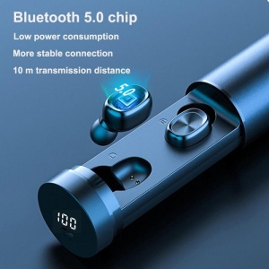 Resigilat Casti Wireless TWS B9 Techstar®, Bluetooth 5.0, Conexiune Instanta, HD 8D Audio, ACC, 300mAh, Touch, Negru - Img 6