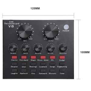 Resigilat Placa de sunet V8 Webcast Techstar®, Interfata Audio USB, Negru - Img 3