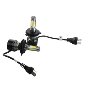 Resigilat Set 2 LED-uri Auto Techstar® S4, H4, 40w, 4000 Lumeni, 6500K, AUTO, 12-24 Volti, COB, Canbus, Radiator Aluminiu - Img 5