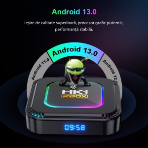 Resigilat TV Box Techstar® HK1 K8 RK3528 Smart Media Player, 8K, RAM 4GB, ROM 64GB, Bluetooth 5.0, Android 13, RK3528 Quad Core ARM Cortex-A53, Culori RGB Programabile, Telecomanda IR, Negru - Img 10