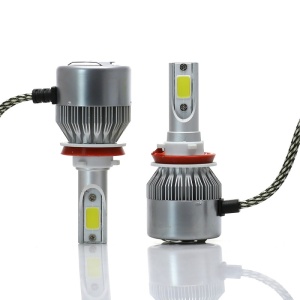 Set 2 LED-uri Auto Techstar® C6, H11/H8/H9, 36w, 3800 Lumeni, 6500K, AUTO, 12-24 Volti, COB - Img 3
