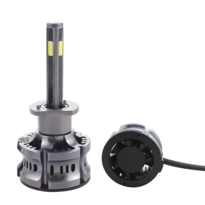 Set 2 LED-uri Auto Techstar® N8, H1, 50w, 5500 Lumeni, 3000K-8000K, AUTO, 12-24 Volti, COB, Canbus, Radiator Aluminiu, 3 Nuante - Img 3