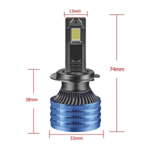 Set 2 LED-uri Auto Techstar® P41, H7, 100w, 16000 Lumeni, 6500K, AUTO, 12-24 Volti, CSP, Canbus, Miez Cupru, Radiator Aluminiu - Img 7