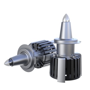 Set 2 LED-uri Auto Techstar® R10, H7, 45w, 5000 Lumeni, 6500K, AUTO, 12-24 Volti, CSP, Canbus, Radiator Aluminiu, Fascicul 360° - Img 3