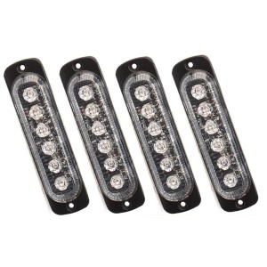 Modul si bare LED stroboscop 4x6 pentru semnalizare rosu-albastru auto