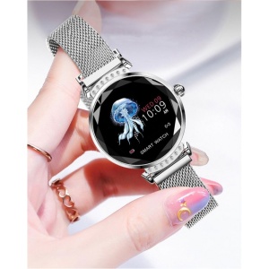 Smartwatch Fitness Sport Argintiu Elegant pentru Dama H2 cu Monitorizare Somn si Cardiaca - Img 4