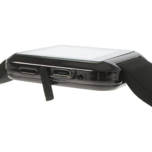 Ceas inteligent U8 Plus negru vedere laterala cu buton control