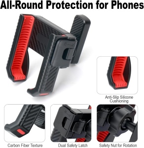 Suport magnetic pentru telefon pentru carucior de golf, 8 magneti N52, rotire 360°, prindere reglabila, utilizare cu o singura mana - Img 7