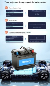 Tester auto OBD2 Techstar YM519 afisand meniul principal pe ecranul color