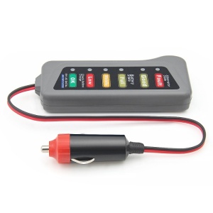 Tester auto Techstar cu afisaj LED pentru verificare baterie si alternator