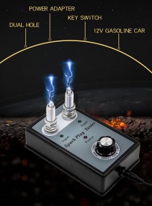 Tester bujii auto Techstar in functiune cu scanteie vizibila