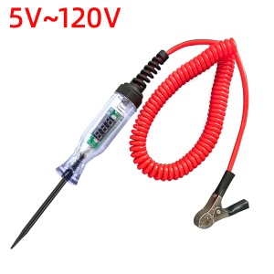 Set tester 5–120V DC – sonda + cablu spiralat cu clemă crocodil