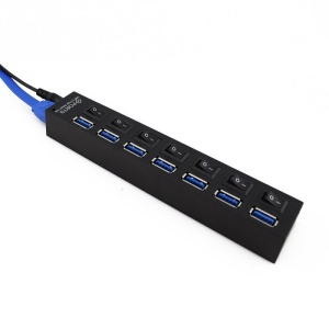 Hub USB 3.0 cu 7 porturi și alimentare externă, model HB6