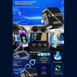 Conectare smartphone la ecranul multimedia auto prin adaptorul wireless Techstar