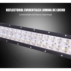 efect iluminare bara proiector led auto techstar pnb2 lumina alba