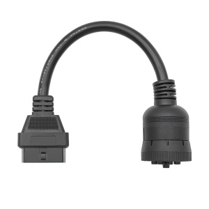 Cablu scurt J1939 la OBD2 cu conectori robusti negri
