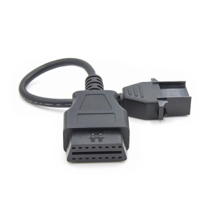Adaptor Volvo 8 pini la OBD2 16 pini, vedere frontală cu pini evidențiați