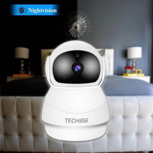 Camera Supraveghere IP Techstar® IC40, Hotspot Wireless, Night Vision, IR-CUT, Detectare Miscare, Salvare Inregistrari pe MicroSD Card sau Cloud, Rotire Orizontal si Vertical, Conexiune Hotspot Wireless, FullHD 1080P 2MP - Img 5