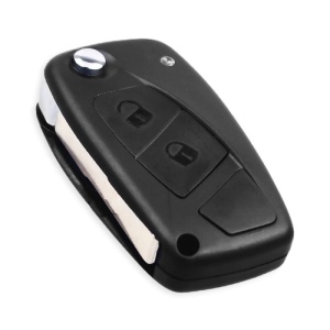 Cheie auto Fiat 2 butoane prezentata in unghi lateral