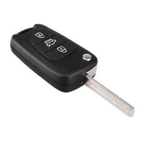 Carcasa cheie auto Techstar compatibila Hyundai, 3 butoane, cu lama metalica tip flip