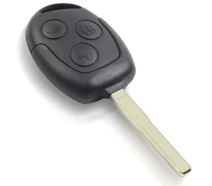 Carcasa cheie auto Techstar HU101 3 butoane compatibila Ford - vedere oblica din alt unghi cu lamela HU101