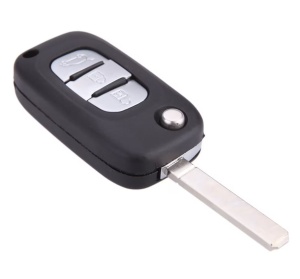 Carcasa cheie auto tip briceag Techstar pentru Renault 3 butoane compatibila Clio Megane Kangoo Fluence vedere laterala