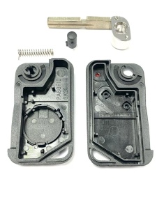 Carcasa cheie flip 2 butoane RFC pentru Range Rover P38 1994-2002 carcasa aftermarket pentru telecomanda Land Rover vedere fata si spate