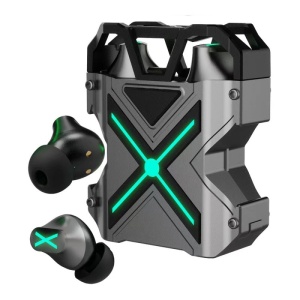 Casti Bluetooth Gaming Techstar K89 cu design futuristic si lumini LED verzi