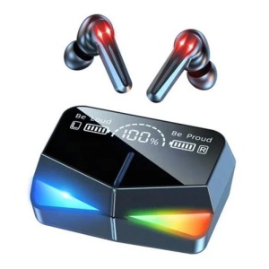 casti gaming techstar m28 bluetooth 5.1 cu carcasa magnetica si led