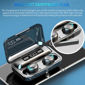 Casti F9 Smart Techstar®, Wireless, Bluetooth V5.0, SplashResistent, Touch, iOS, 1200mAh, Android, Negru - Img 6