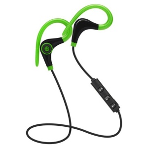 Casti Wireless Techstar® BT200, Bluetooth 4.1 ,HD Audio, Rezistente la Transpiratie, Comenzi pe Fir, Verde - Img 1
