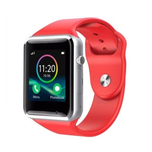 Ceas Smartwatch Techstar® A1, Camera Foto, Ecran 1.54inch, Bluetooth, Compatibil SIM si MicroSD, Apelare, Rosu - Img 1