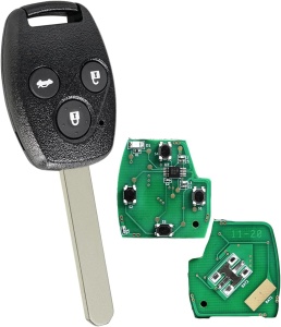Cheie Auto Completa Programabila, 433MHz, cu 3 butoane, compatibila Honda Civic 2005–2011, Accord, CR-V, Jazz – cip ID48, FCCID: OUCG8D-380H-A, lama Hon66, cu electronica