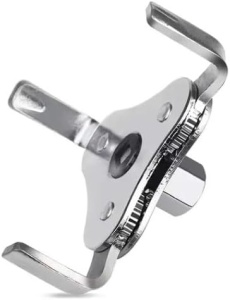 Cheie filtru ulei 3-jaw metal, vedere laterala cu brate rabatate