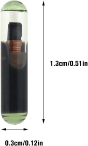 Cip transponder auto aftermarket blank ID48 CAN tip sticla A2 TP25 compatibil Audi criptat vedere dimensiuni