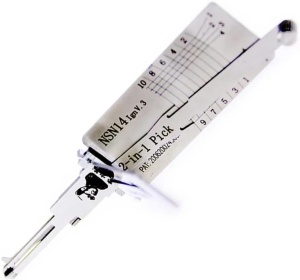 Lishi NSN14 2 in 1 pick decodor pentru incuietori contact si usa Nissan Infiniti Subaru