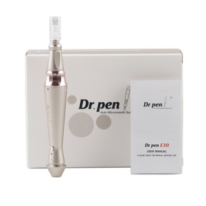 DermaPen Techstar® Dr Pen E30, 2 Capete de Rezerva, Ace Otel Inoxidabil, Corp Aliaj, Ergonomic, Regenerare Piele, Lifting, Viteza Reglabila, 5 Viteze, Roz - Img 8