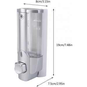 Dozator De Sapun, Argintiu, Montaj Perete, 350ml - Img 6