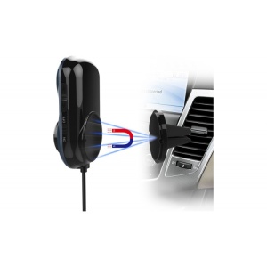 Handsfree BT Modulator FM MP3 Auto Techstar® BC30, microSD, USB Dual, Display Digital, QuickCharge 3.0, Negru - Img 3
